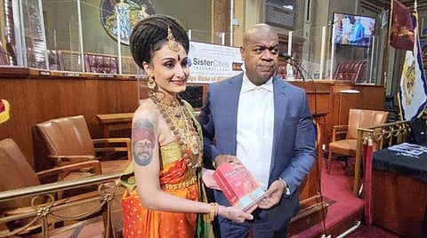 കൈലാസയും നെവാര്‍ക്ക് സിറ്റിയുമായി കരാറില്‍ ഏര്‍പ്പെട്ട ചടങ്ങില്‍ നിന്ന്/ ചിത്രം, കൈലാസ ഫെയ്‌സ്ബുക്ക് പേജ്