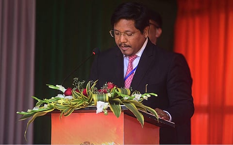 മേഘാലയ മുഖ്യമന്ത്രിയായി കോണ്‍റാഡ് സാങ്മ സത്യപ്രതിജ്ഞ ചെയ്യുന്നു/ പിടിഐ