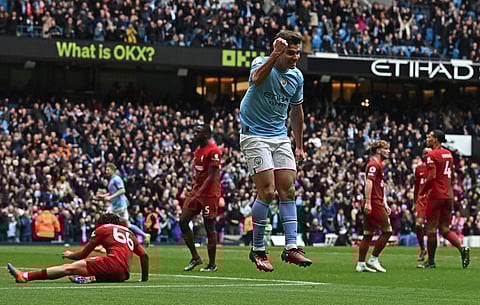 ഗോൾ നേട്ടമാഘോഷിക്കുന്ന അൽവാരസ്/ എഎഫ്പി