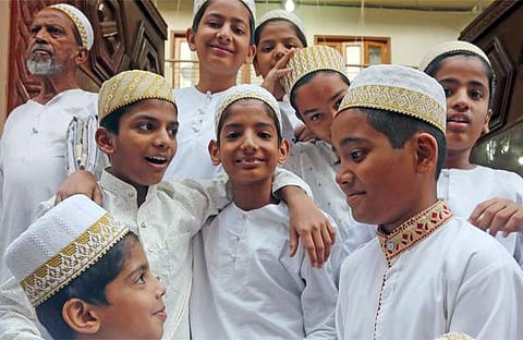 ഈദ് ആശംസിച്ച് കുട്ടികൾ/ ചിത്രം: എഎൻഐ