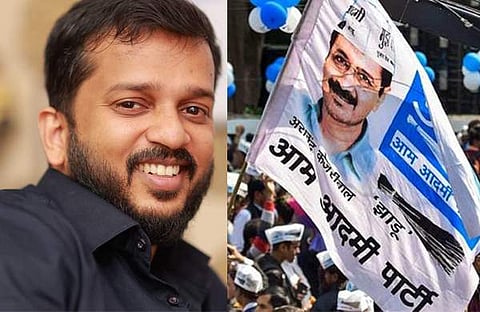 വിനോദ് മാത്യു വിൽസൺ, എഎപി പതാക