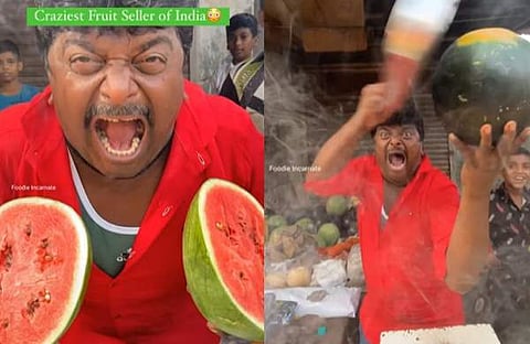 പഴക്കച്ചവടക്കാരൻ / ചിത്രം ഇൻസ്റ്റാ​ഗ്രാം വിഡിയോ