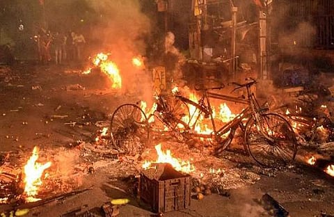 രാമനവമി സംഘര്‍ഷത്തിനിടെയുണ്ടായ തീവെയ്പ്/ ഫയല്‍