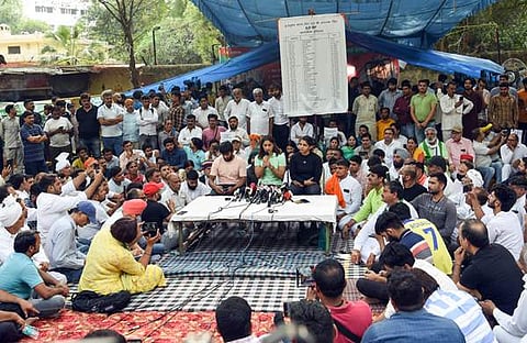 ബ്രിജ് ഭൂഷണെതിരായ സമരം/ ചിത്രം: എഎൻഐ