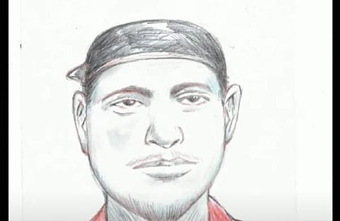 പ്രതിയുടെ രേഖാചിത്രം