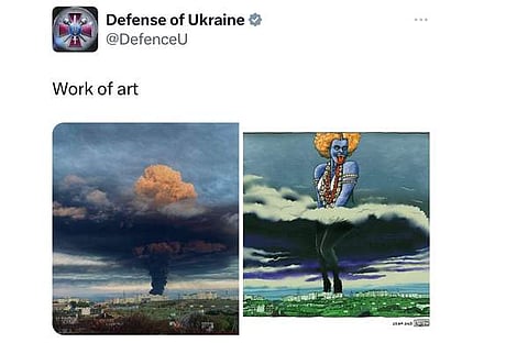 യുക്രൈന്‍ പ്രതിരോധ മന്ത്രാലയത്തിന്റെ ട്വീറ്റ്/സ്‌ക്രീന്‍ഷോട്ട്