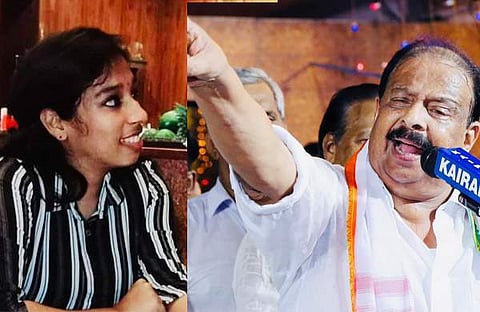 വന്ദന ദാസ്, കെ സുധാകരന്‍/ഫെയ്‌സ്ബുക്ക്‌