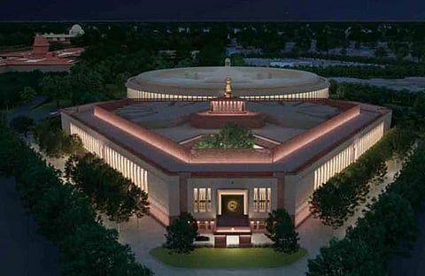 പുതിയ പാര്‍ലമെന്റ് മന്ദിരത്തിന്റെ മാതൃക