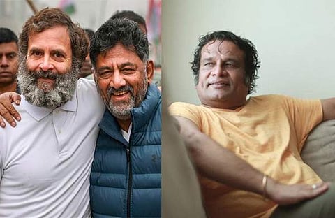 രാഹുൽ ​ഗാന്ധി ഡി കെ ശിവകുമാറിനൊപ്പം, ഹരീഷ് പേരടി/ ഫെയ്‌സ്‌ബുക്ക്