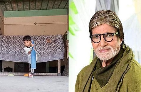 ക്രിക്കറ്റ് കളിക്കുന്ന കുട്ടി, അമിതാഭ് ബച്ചൻ/ ചിത്രം ഇൻസ്റ്റ​ഗ്രാം