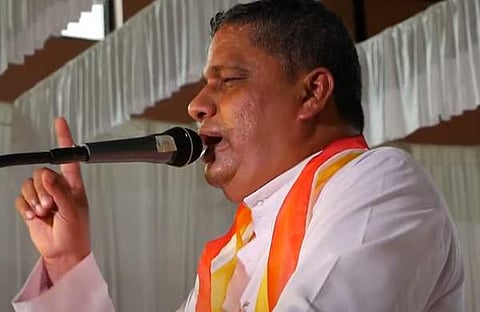 ബിഷപ്പ് പ്ലാംപാനിയുടെ പ്രസം​ഗത്തിൽ നിന്ന്/ ടിവി ദൃശ്യം