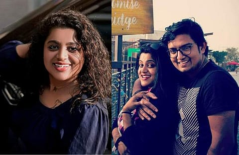 വീണ നായരും ഭർത്താവ് അമനും/ ഫെയ്സ്ബുക്ക്