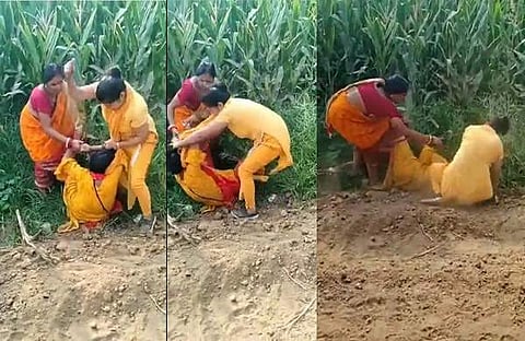 പ്രധാനാധ്യാപികയെ അധ്യാപികമാർ മർദിക്കുന്നു/ ചിത്രം വിഡിയോ സ്ക്രീൻഷോട്ട്