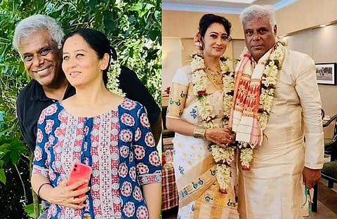 ആശിഷ് വിദ്യാർഥി ആദ്യ ഭാര്യയ്ക്കൊപ്പം, ആശിഷും രണ്ടാം ഭാര്യയും/ ഫെയ്സ്ബുക്ക്