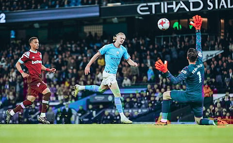 ​ഗോൾ നേടുന്ന ഹാളണ്ട്/ ട്വിറ്റർ