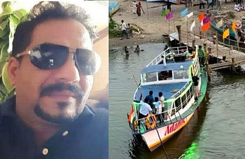 നാസർ, അപകടത്തിൽപ്പെട്ട ബോട്ട്/ ടിവി ദൃശ്യം