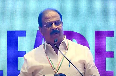 കെ സുധാകരൻ ലീഡേഴ്സ് മീറ്റിൽ/ ടിവി ദൃശ്യം