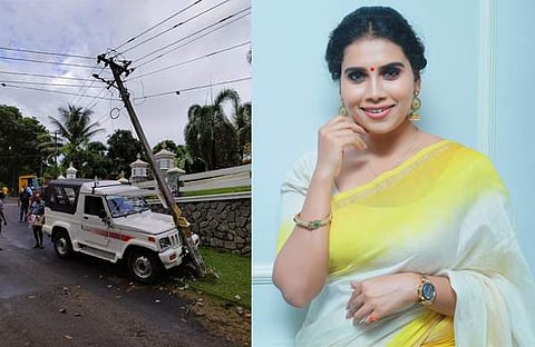 സെറ്റിലുണ്ടായ അപകടം, ​ഗൗരി നന്ദ/ ഫെയ്സ്ബുക്ക്