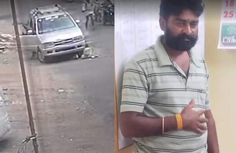 അപകടത്തിന്റെ ദൃശ്യം, ഭർത്താവ് രമേശ്/ ടെലിവിഷൻ ദൃശ്യം