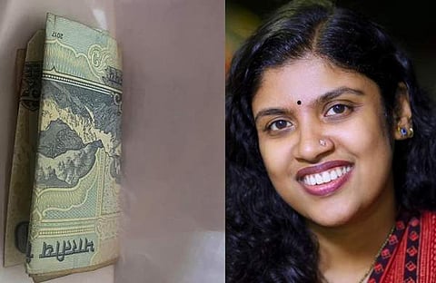 പൊട്ടിയ ചെടിച്ചട്ടിക്ക് പകരം അജ്ഞാതന്‍ വെച്ചിട്ട് പോയ പണത്തിന്റെ ചിത്രം ചിന്താ ജെറോം പങ്കുവെച്ചപ്പോള്‍, ഫെയ്‌സ്ബുക്ക്