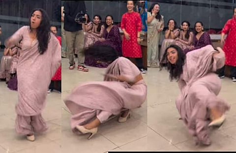 ബ്രേക്ക് ഡാൻസ് ചെയ്യുന്ന പെൺകുട്ടി/ വിഡിയോ സ്ക്രീൻഷോട്ട്