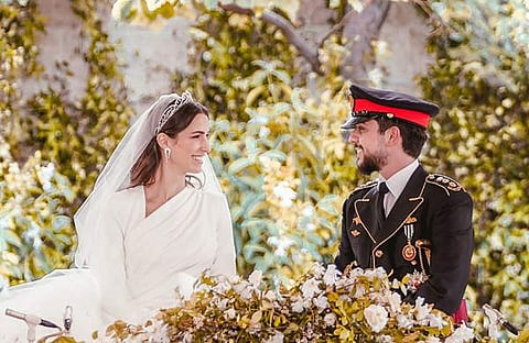 ഹുസൈൻ രാജകുമാരനും രജ്‌വ അൽസെയ്ഫും/ ചിത്രം; എഎഫ്പി