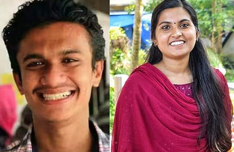 നിഖില്‍ തോമസ്, എസ്എഫ്‌ഐ സംസ്ഥാന പ്രസിഡന്റ് അനുശ്രീ