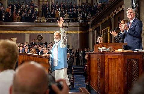 യുഎസ് കോൺ​ഗ്രസിനെ അഭിസംബോധന ചെയ്‌ത് മോദി/ പിടിഐ