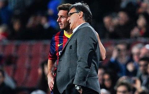 മെസിയും ജെറാര്‍ഡോ മാര്‍ട്ടിനോയും/ ട്വിറ്റർ