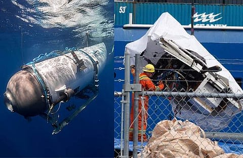 ടൈറ്റന്‍ സമുദ്ര പേടകത്തിന്റെ അവശിഷ്ടങ്ങള്‍/ ട്വിറ്റർ