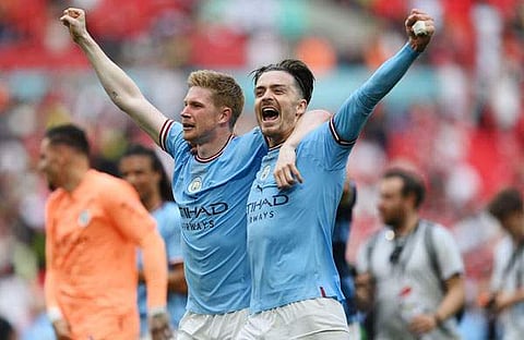 എഫ്എ കപ്പ് നേടിയ മാഞ്ചസ്റ്റര്‍ സിറ്റി താരങ്ങളുടെ ആഹ്ലാദം