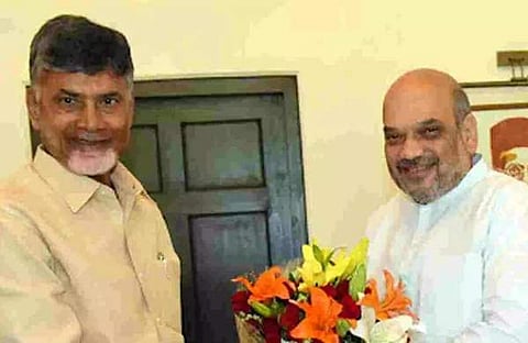 ചന്ദ്രബാബു നായിഡു, അമിത് ഷാ/ ഫയല്‍ ചിത്രം