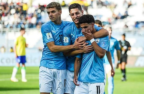 ഇസ്രായേൽ ടീമിന്റെ ആഹ്ലാദം/ ട്വിറ്റർ