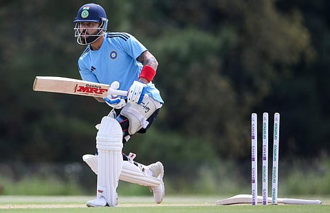 കോഹ്‌ലി പരിശീലനത്തിൽ/ പിടിഐ