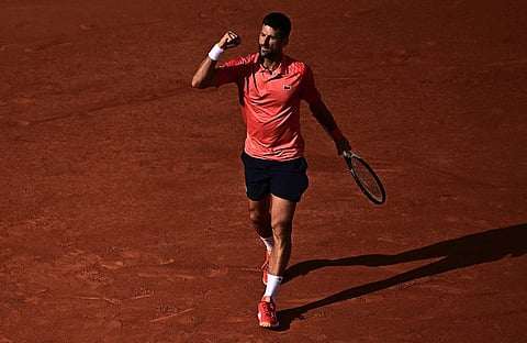 ഫൈനലിലേക്ക് കടന്ന ജോക്കോവിചിന്റെ ആഹ്ലാദം/ എഎഫ്പി