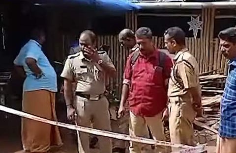 കൊലപാതകം നടന്ന സ്ഥലത്ത് പൊലീസ് പരിശോധിക്കുന്നു, സ്‌ക്രീന്‍ഷോട്ട്‌