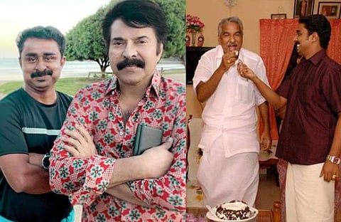 റോബർട്ട് മമ്മൂട്ടിക്കും ഉമ്മൻ ചാണ്ടിക്കുമൊപ്പം/ ഫെയ്സ്ബുക്ക്