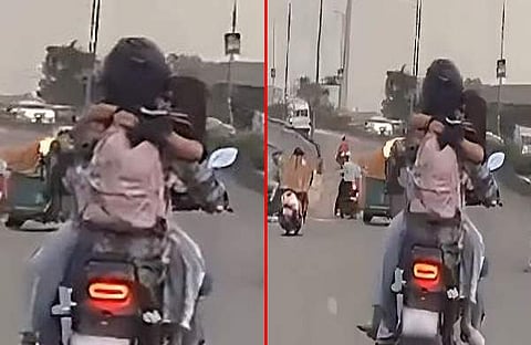 കാമുകികാമുകന്മാർക്ക് പിഴയിട്ട് പൊലീസ്/ ട്വിറ്റർ