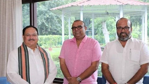 തുഷാര്‍ വെള്ളാപ്പള്ളി ജെപി നഡ്ഡയ്‌ക്കൊപ്പം