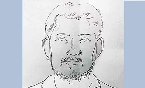 പ്രതിയുടെ രേഖാചിത്രം