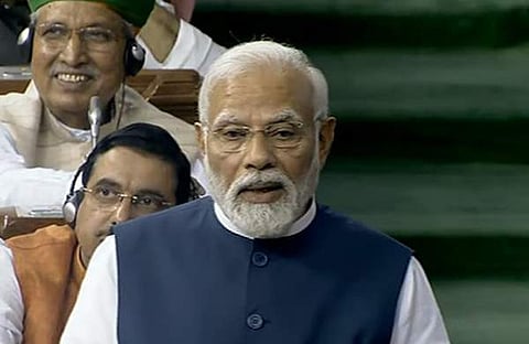 പ്രധാനമന്ത്രി നരേന്ദ്രമോദി ലോക്‌സഭയില്‍, എഎന്‍ഐ