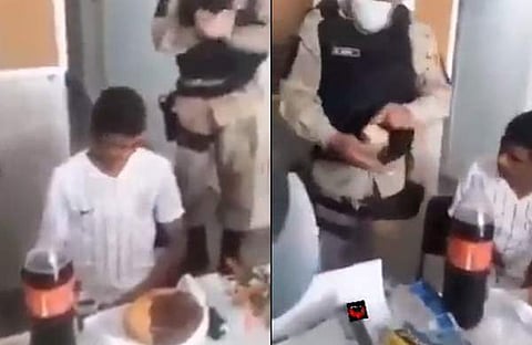 കള്ളന്റെ 18-ാം പിറന്നാൾ ആഘോഷമാക്കി പൊലീസ്/ വിഡിയോ സ്ക്രീൻഷോട്ട്