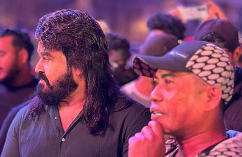 മോഹൻലാൽ വൃഷഭ ലൊക്കേഷനിൽ/ചിത്രം: ട്വിറ്റര്‍