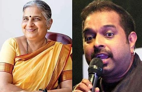 സുധാ മൂര്‍ത്തി, ശങ്കര്‍ മഹാദേവന്‍/ ട്വിറ്റര്‍