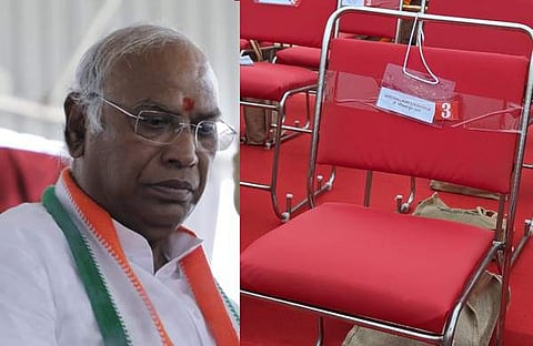 ഖാര്‍ഗ, ഒഴിഞ്ഞ സീറ്റ്/ ട്വിറ്റര്‍ ചിത്രം