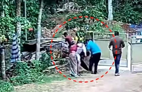 മര്‍ദനത്തിന്റെ സിസിടിവി ദൃശ്യം