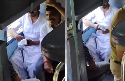 കൊടി സുനി ട്രെയിനില്‍ യാത്ര ചെയ്യുന്നതിന്റെ വീഡിയോ ദൃശ്യം