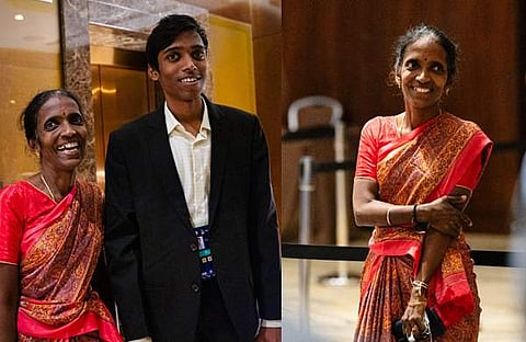 പ്രഗ്നാനന്ദ, അമ്മ നാ​ഗലക്ഷ്‌മി/ എക്സ്