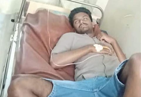 ഭക്ഷ്യ വിഷബാധയേറ്റ് ആശുപത്രിയിലായ യുവാവ്/വീഡിയോ സ്‌ക്രീന്‍ഷോട്ട്