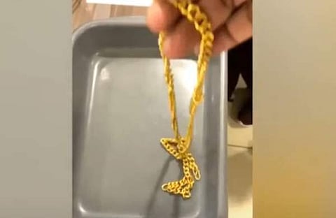 പിടിച്ചെടുത്ത സ്വർണം/ ടിവി ദൃശ്യം